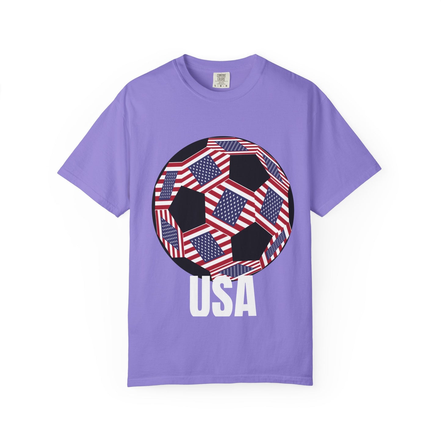 Patriotic USA Fan Specialty Soccer Ball Design T Shirt