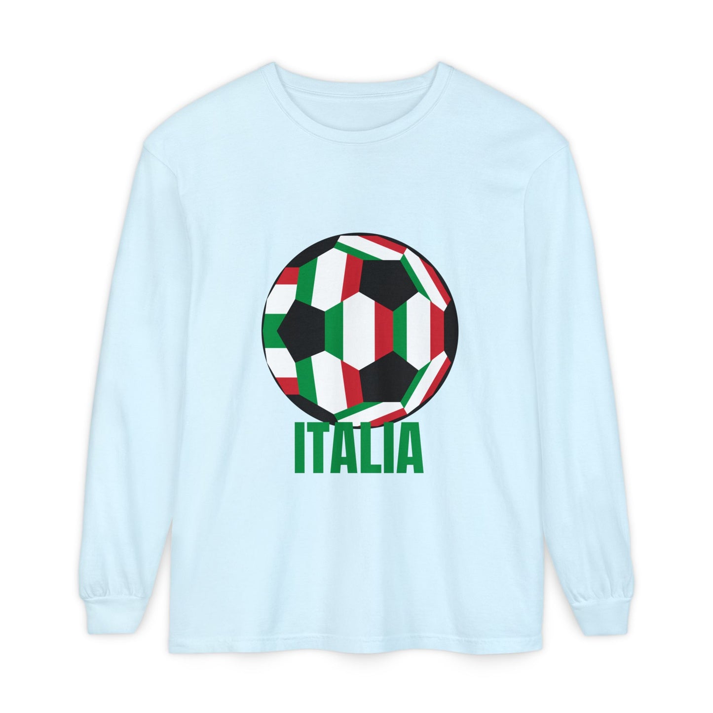 Italia Fan Specialty Soccer Ball Design  Long Sleeve Shirt