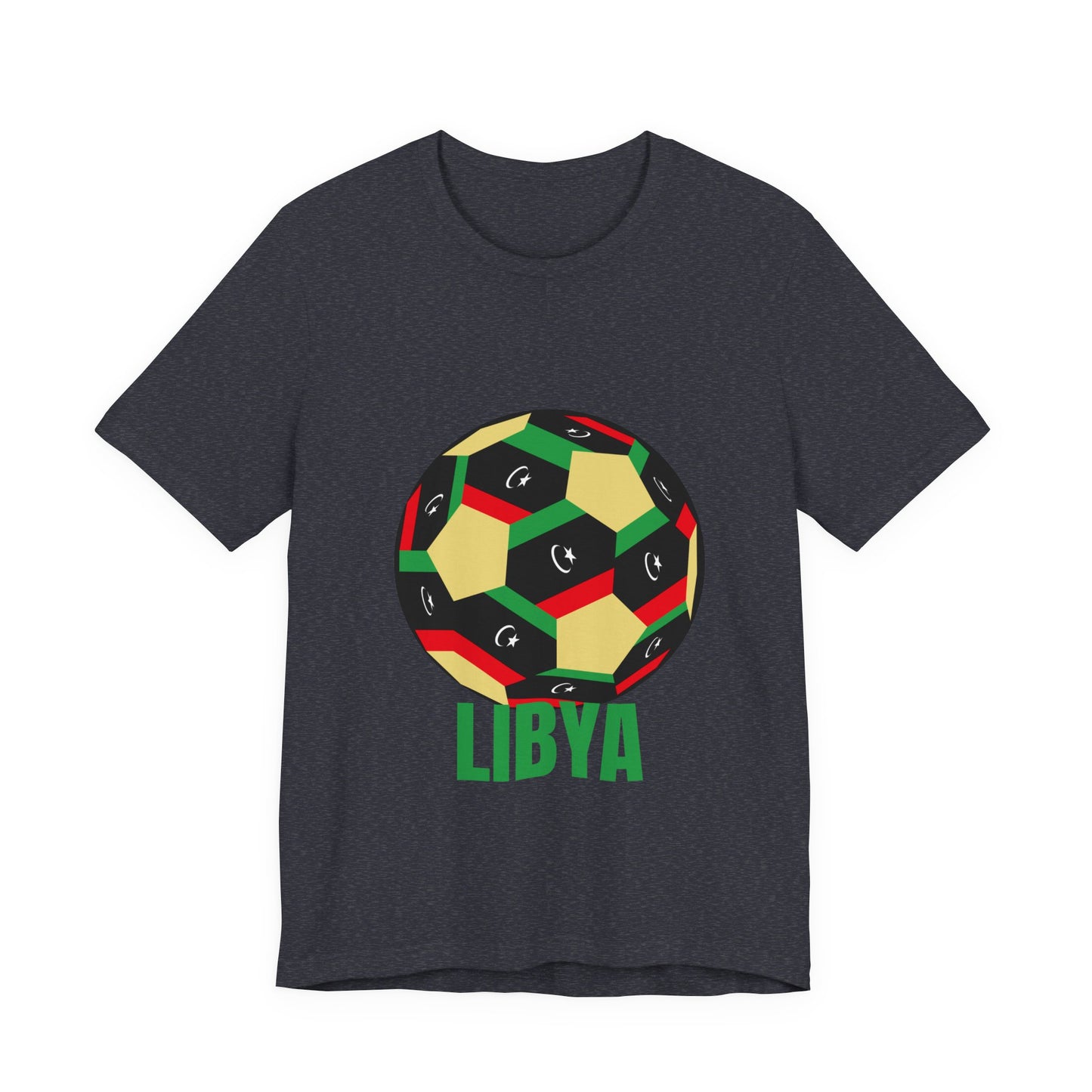 Libya Fan Specialty Soccer Ball Design T Shirt