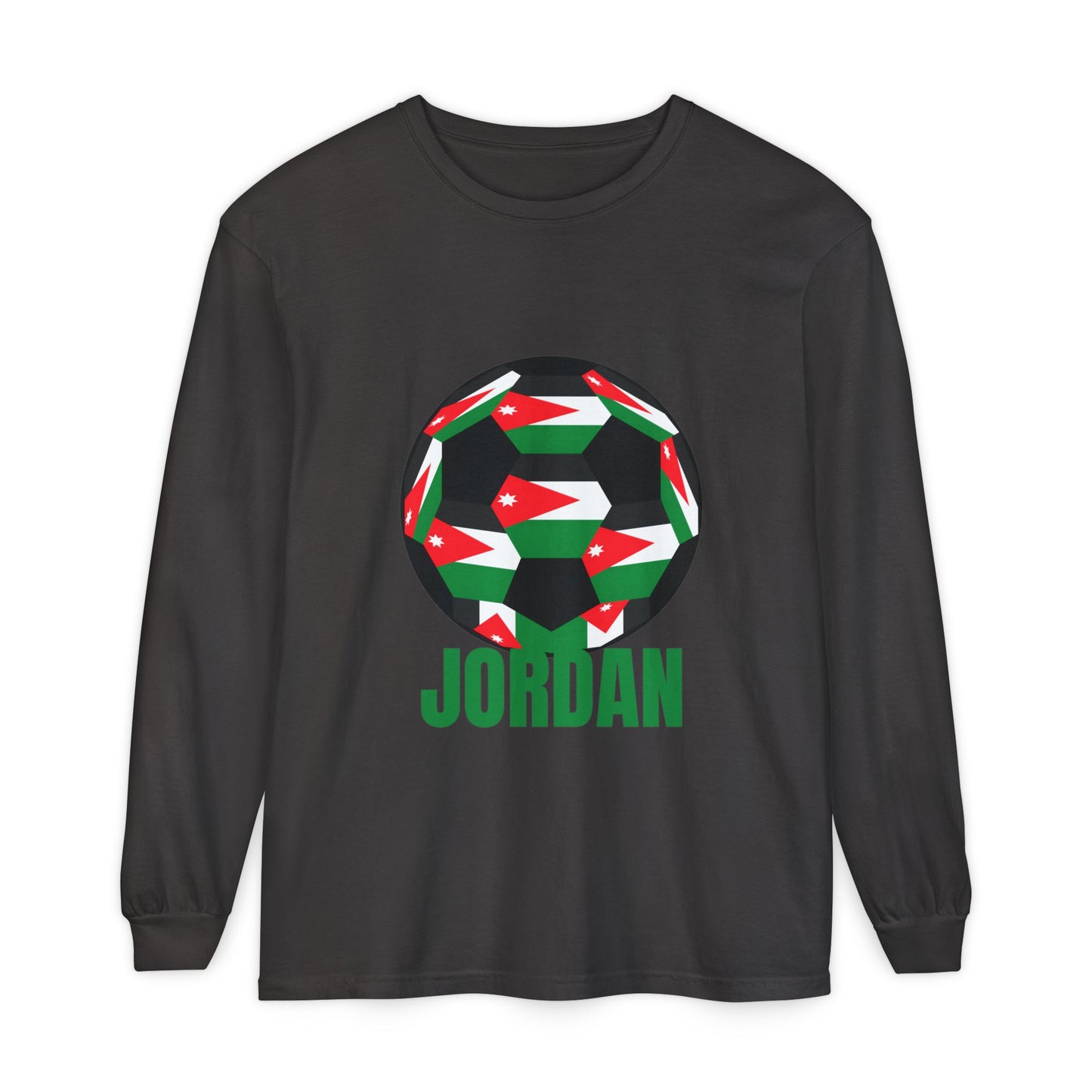 Jordan Fan Specialty Soccer Ball Design Long Sleeve Tee