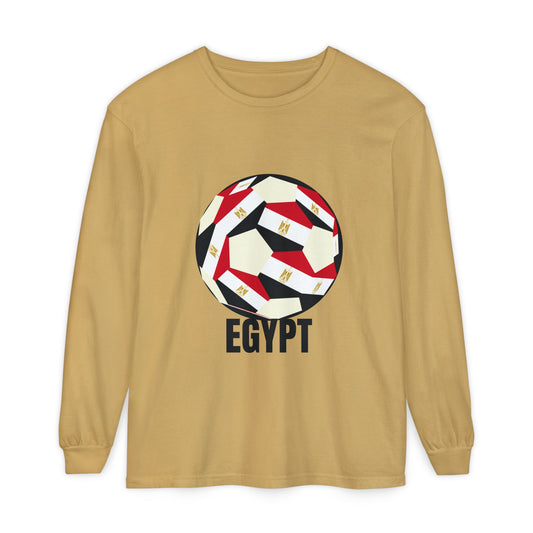 Egypt Fan Specialty Soccer Ball Design Long Sleeve T-Shirt