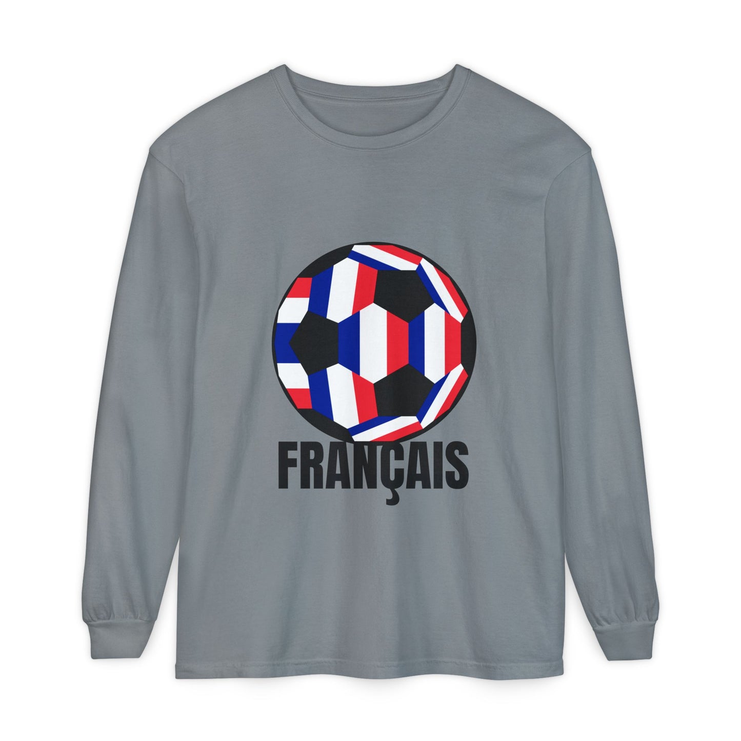 Français Fan Specialty Soccer Ball Long Sleeve T-Shirt