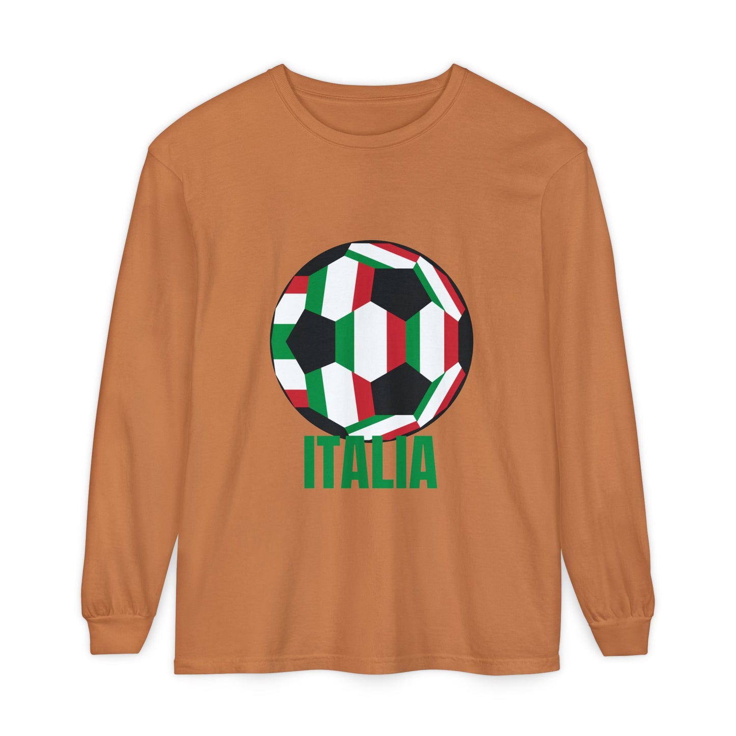 Italia Fan Specialty Soccer Ball Design  Long Sleeve Shirt