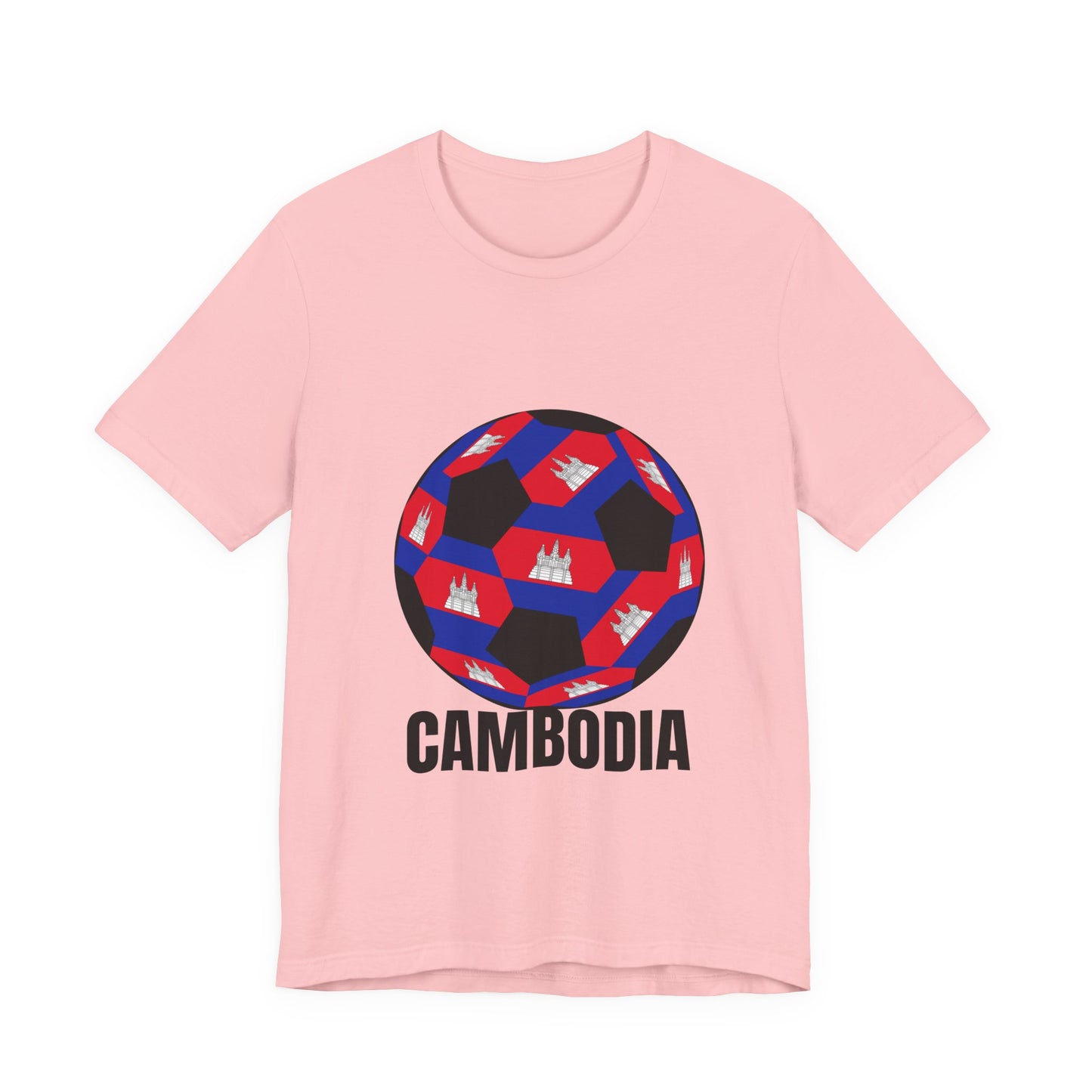 Cambodia Fan Specialty Soccer Ball Design T Shirt
