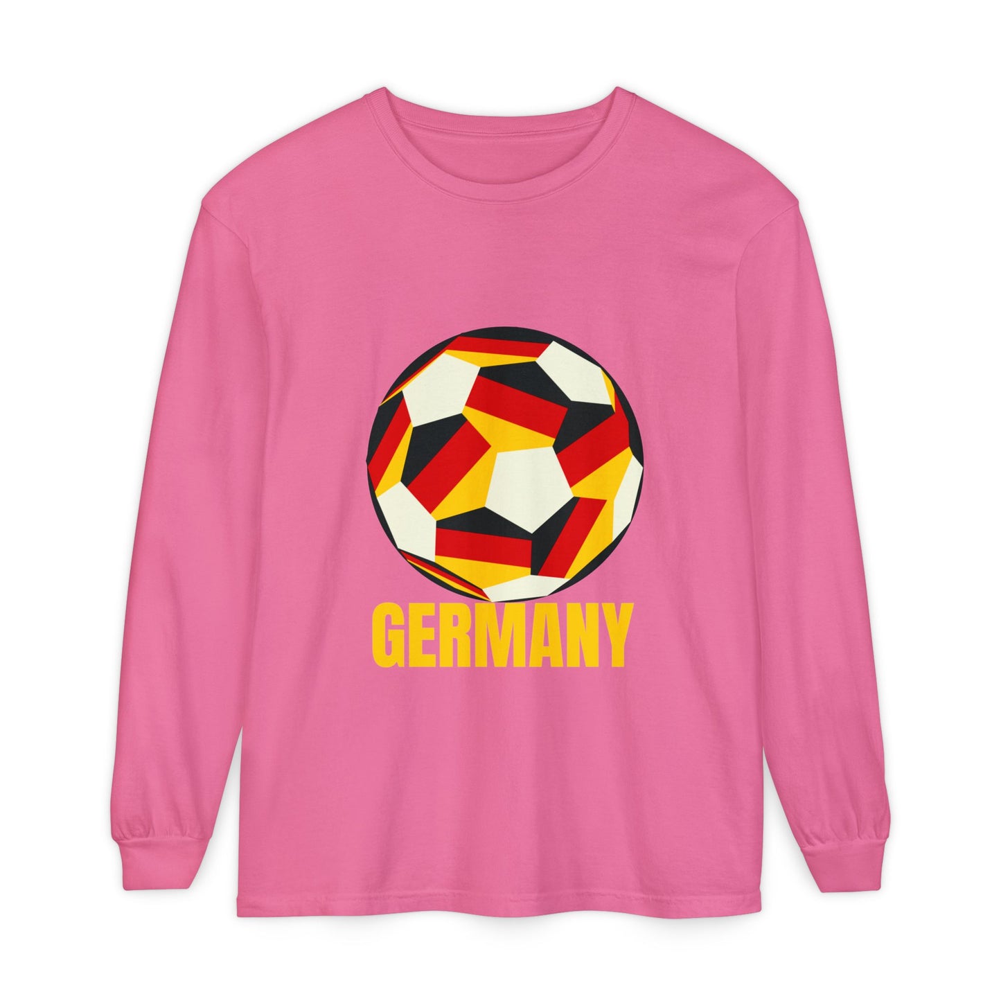Germany Fan Specialty Soccer Ball Design Long Sleeve Shirt
