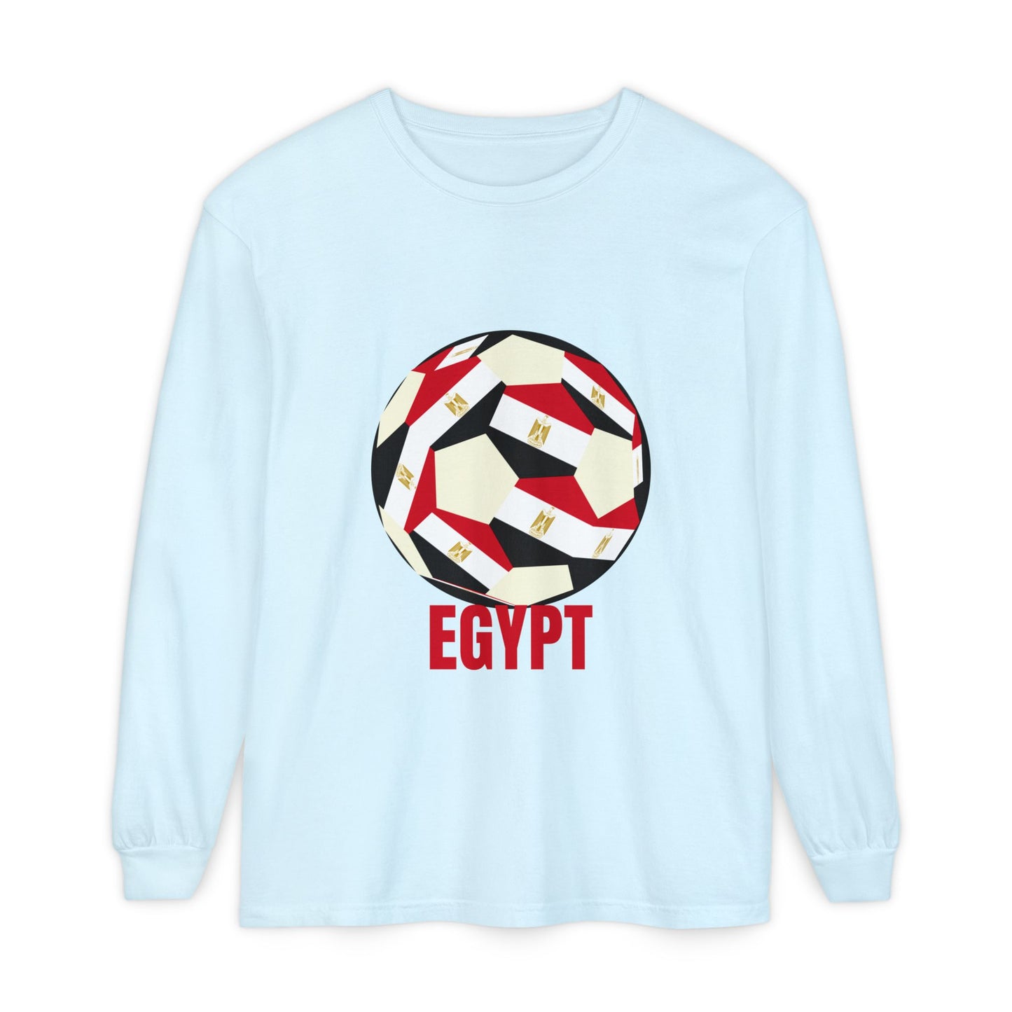 Egypt Fan Specialty Soccer Ball Design Long Sleeve Tee