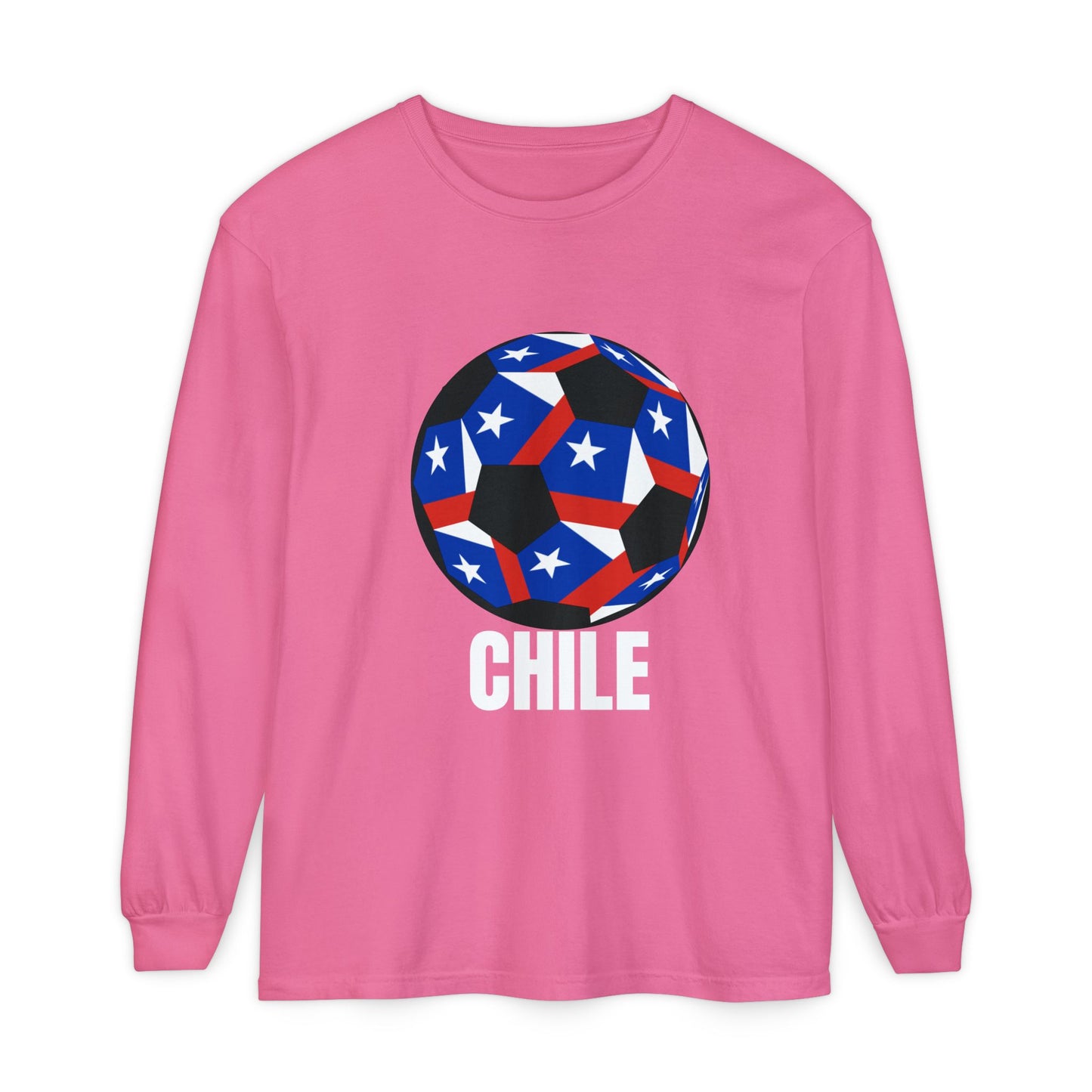 Chile Fan Specialty Soccer Ball Long Sleeve Shirt