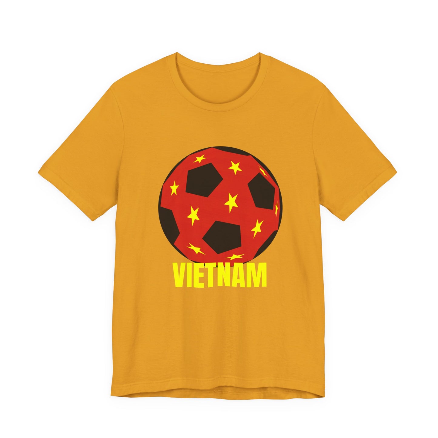 Vietnam Fan Specialty Soccer Ball Design T Shirt Red Text