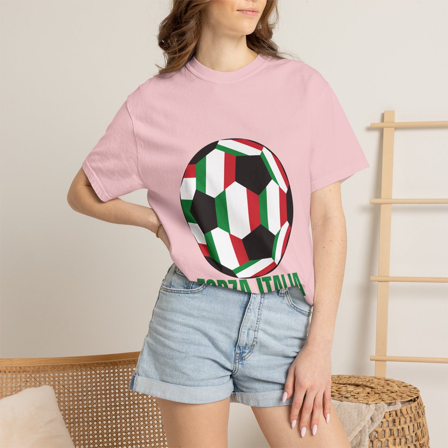 Forza Italia Fan Specialty Soccer Ball Design T Shirt