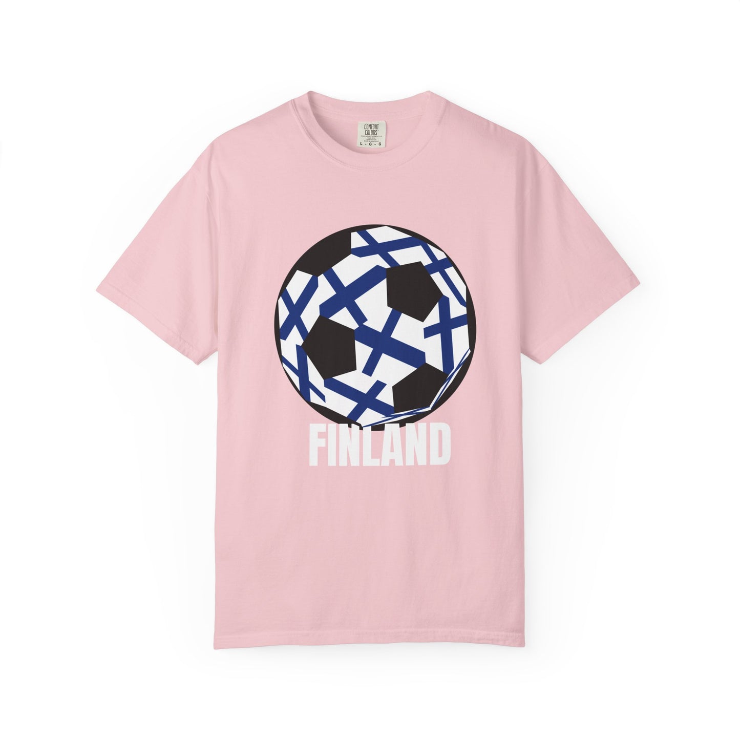 Finland Fan Specialty Soccer Ball Design T Shirt