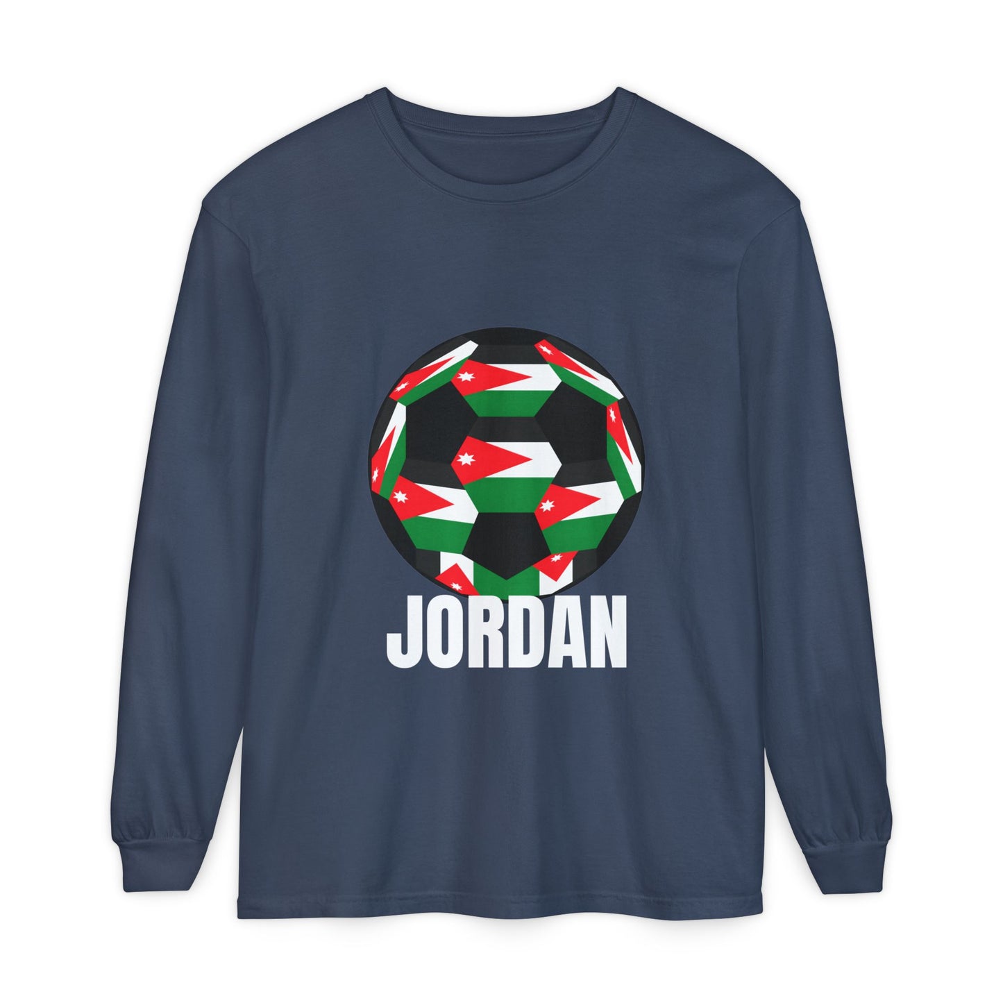 Jordan Fan Specialty Soccer Ball Design Long Sleeve Tee