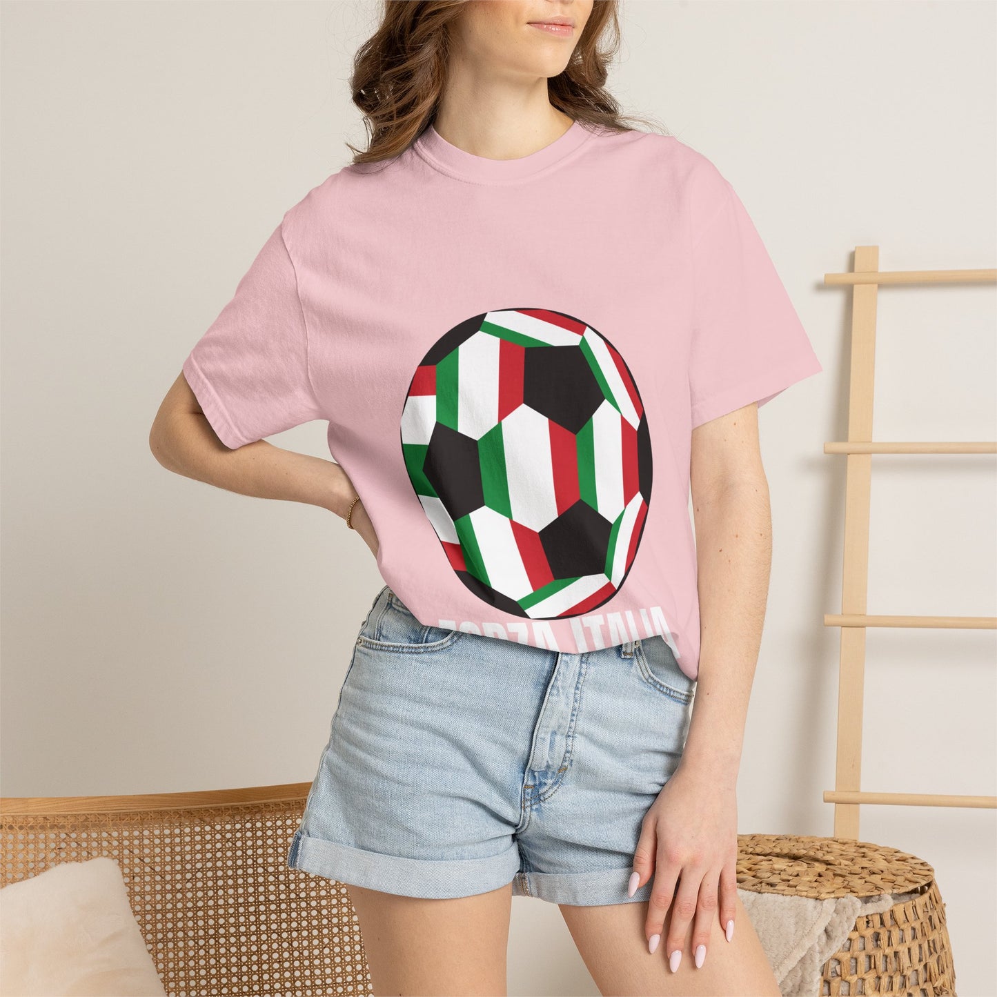 Forza Italia Fan Specialty Soccer Ball Design T Shirt