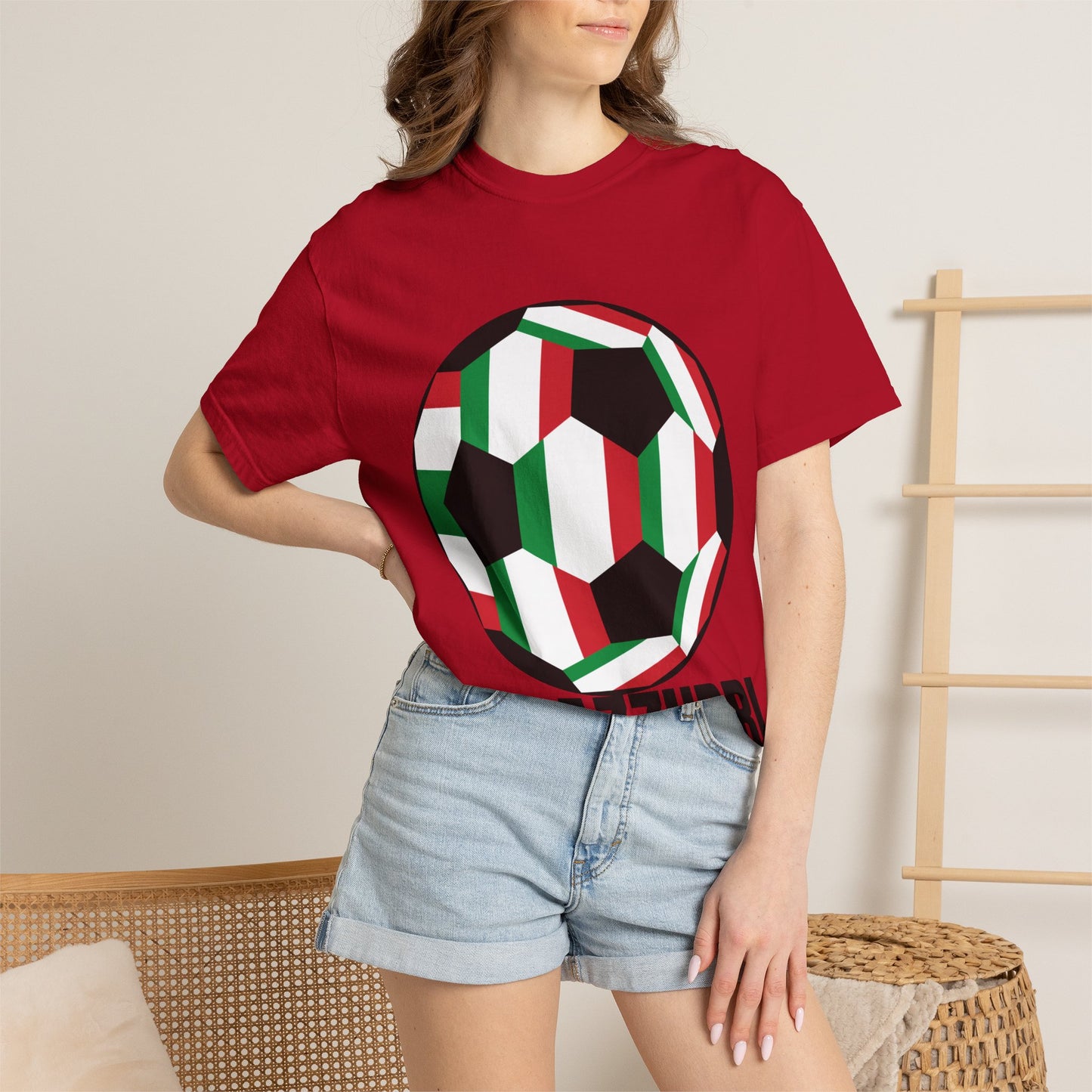 Gli Azzurri Fan Specialty Soccer Ball Design T Shirt