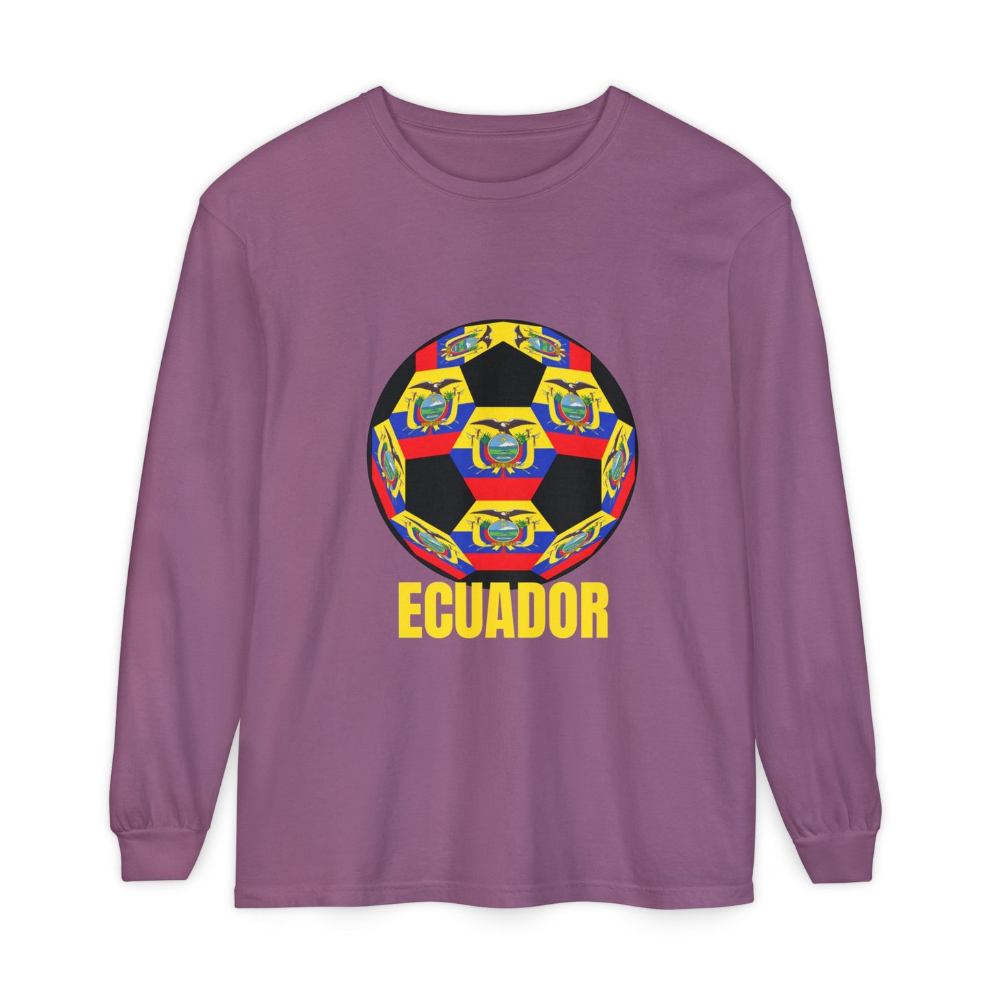 Ecuador Soccer Ball Long Sleeve Tee