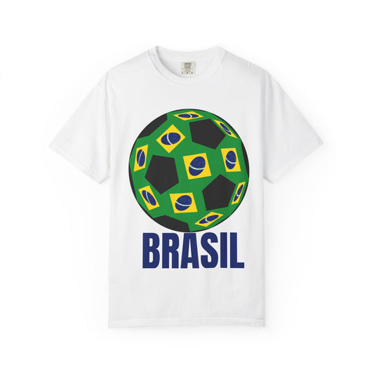 Brasil Fan Specialty Soccer Ball Design T Shirt
