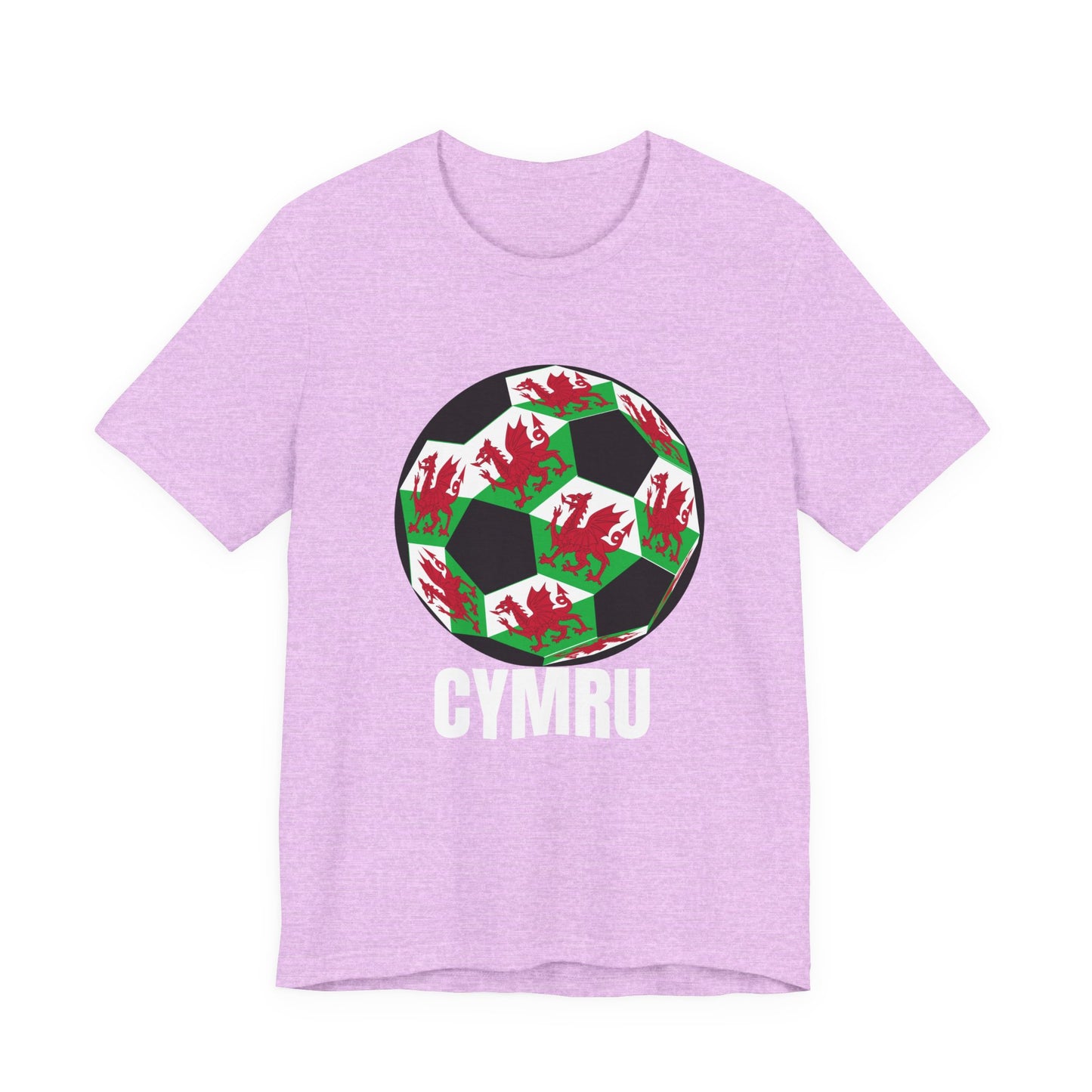 Cymru Fan Specialty Soccer Ball Design T Shirt White Text