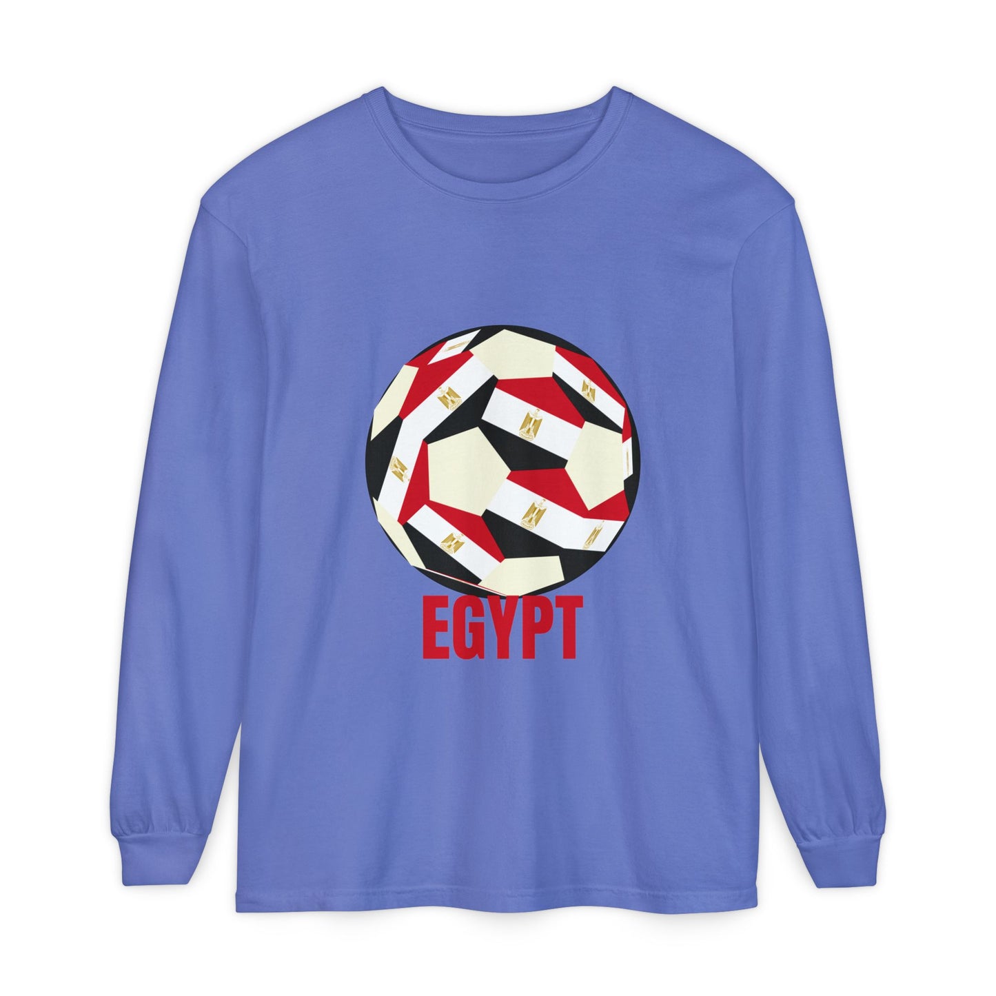 Egypt Fan Specialty Soccer Ball Design Long Sleeve Tee