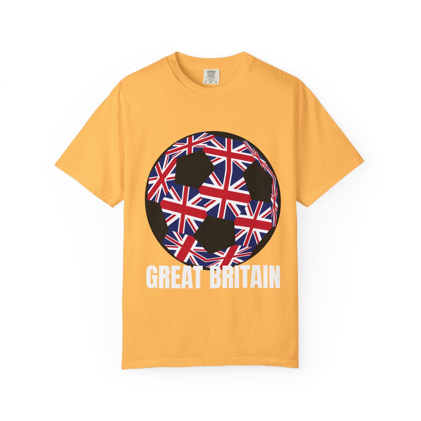 Great Britain Fan Specialty Soccer Ball Design T Shirt