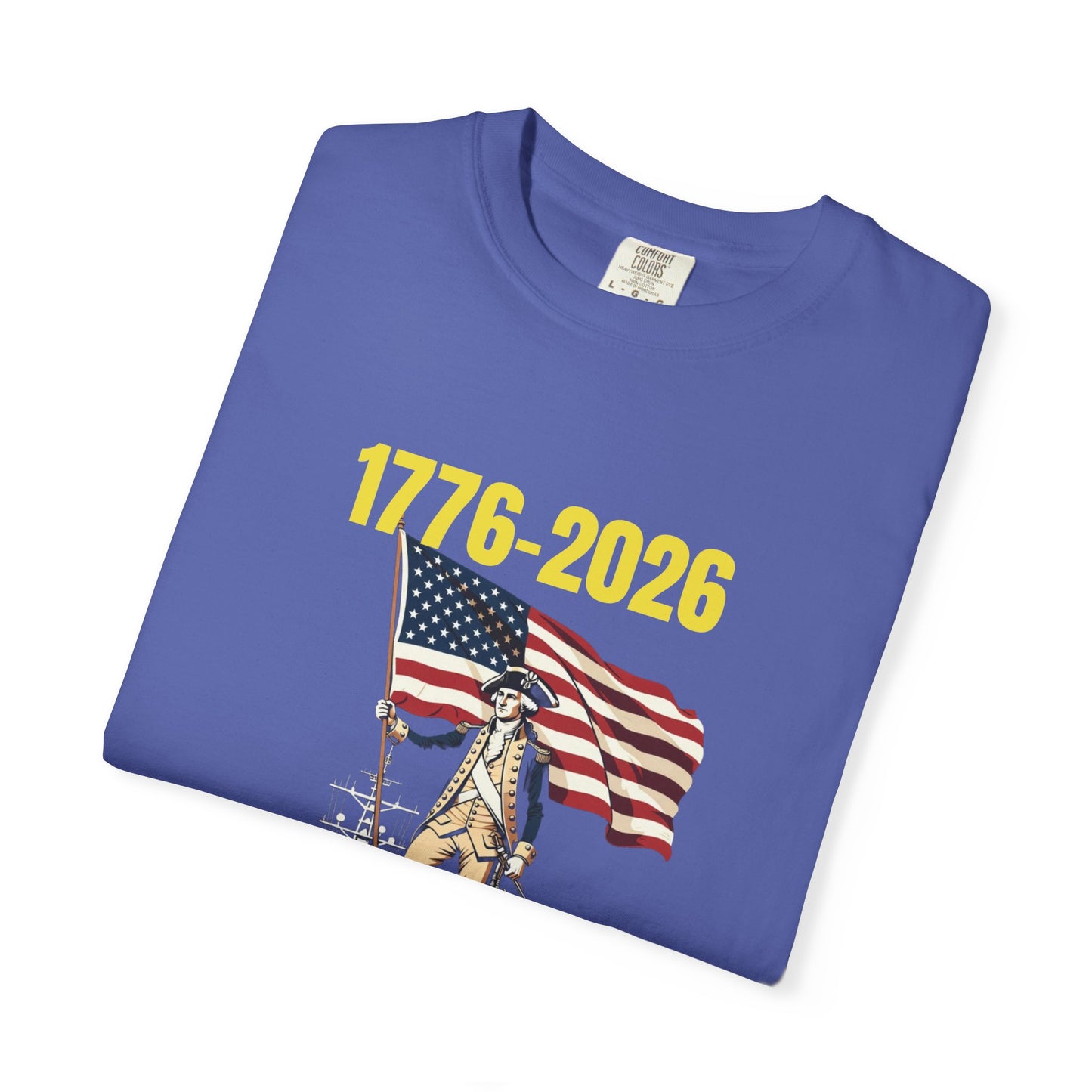 George Washington on an Aircraft Carrier with an American Flag T-shirt | 250 Years of Winning