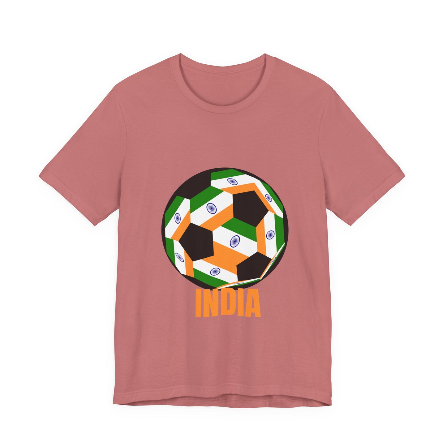 India Fan Specialty Soccer Ball Design T Shirt