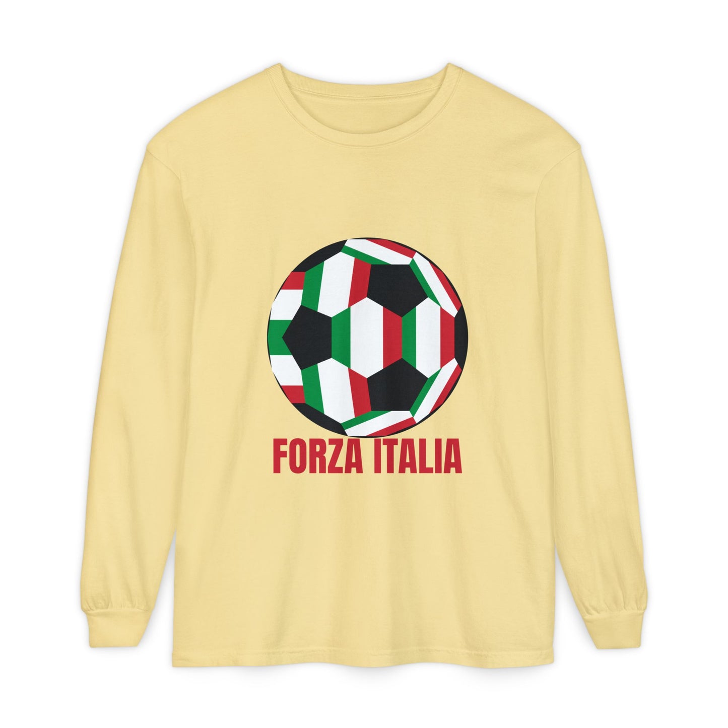 Forza Italia Fan Specialty Soccer Ball Long Sleeve Tee