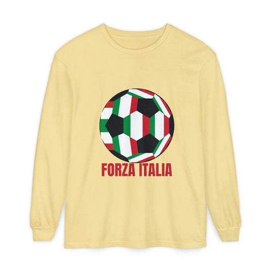 Forza Italia Fan Specialty Soccer Ball Long Sleeve Tee