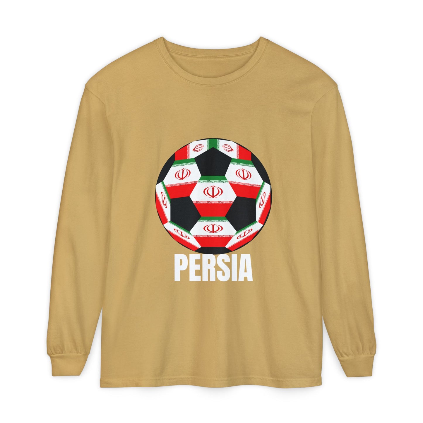 Persia Fan Specialty Soccer Ball Design Long Sleeve Shirt