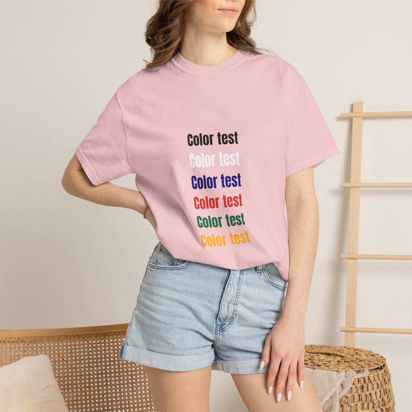 Color Test T-Shirt — Minimalist Text Graphic Tee
