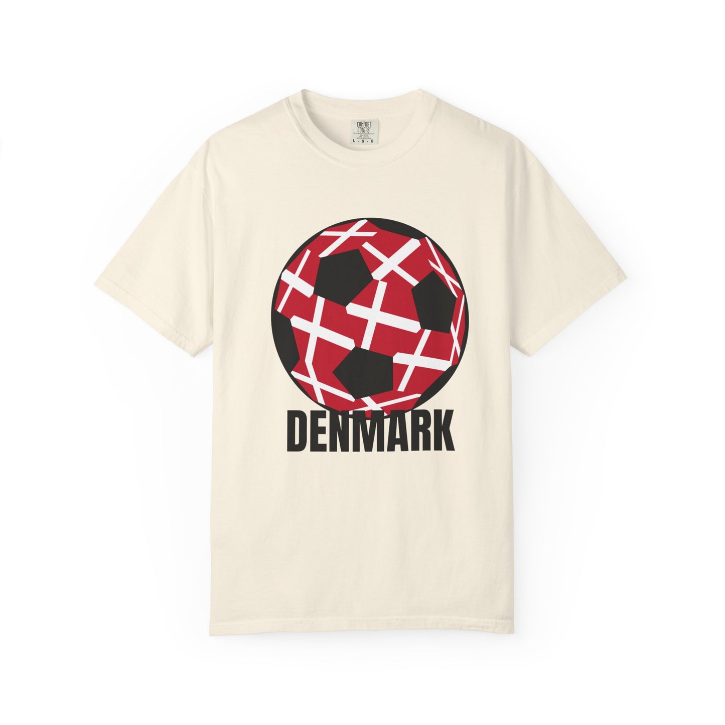 Denmark Fan Specialty Soccer Ball Design T Shirt