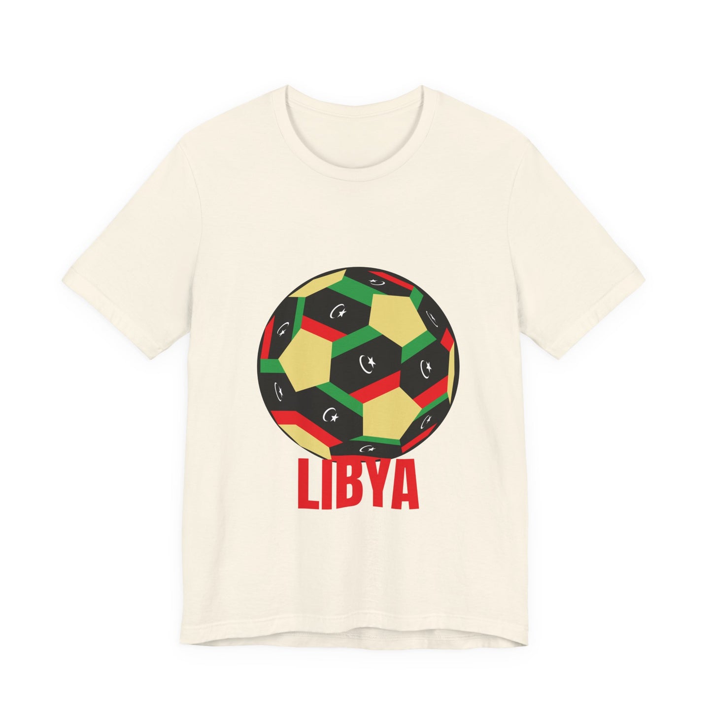 Libya Fan Specialty Soccer Ball Design T Shirt