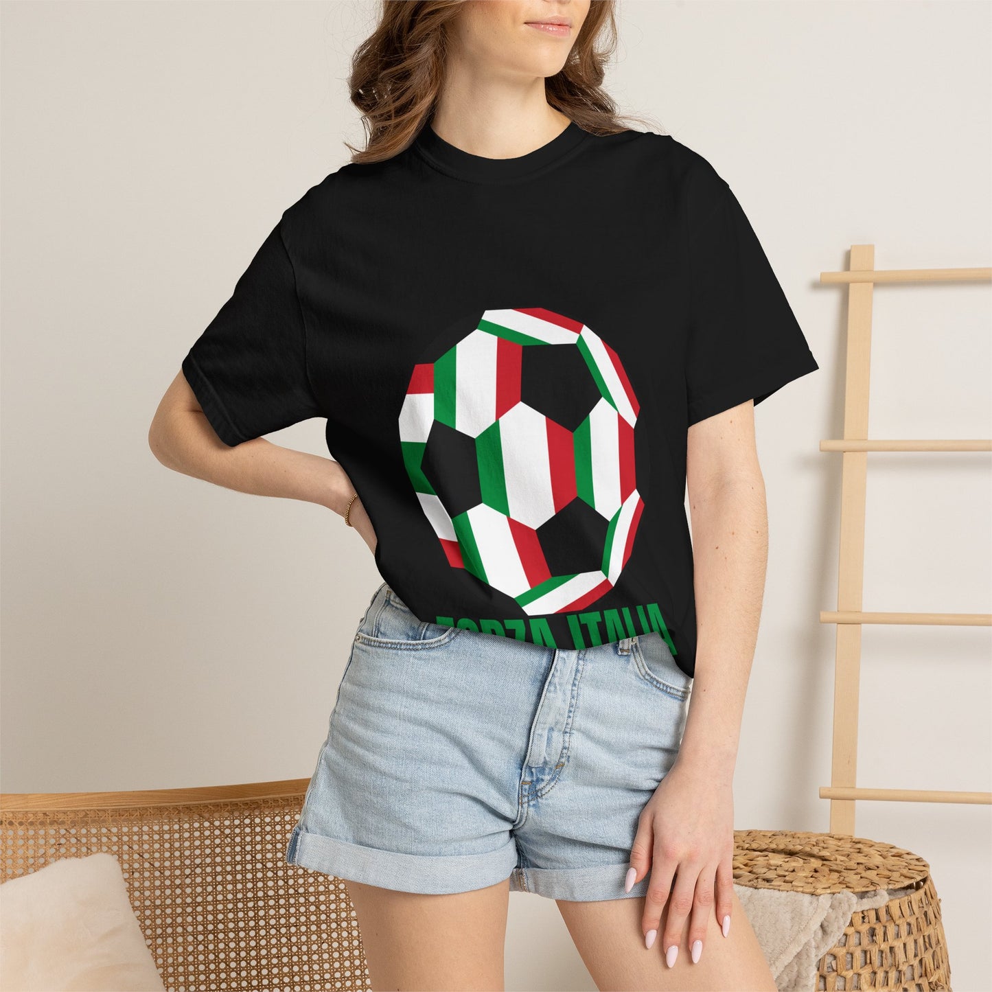 Forza Italia Fan Specialty Soccer Ball Design T Shirt