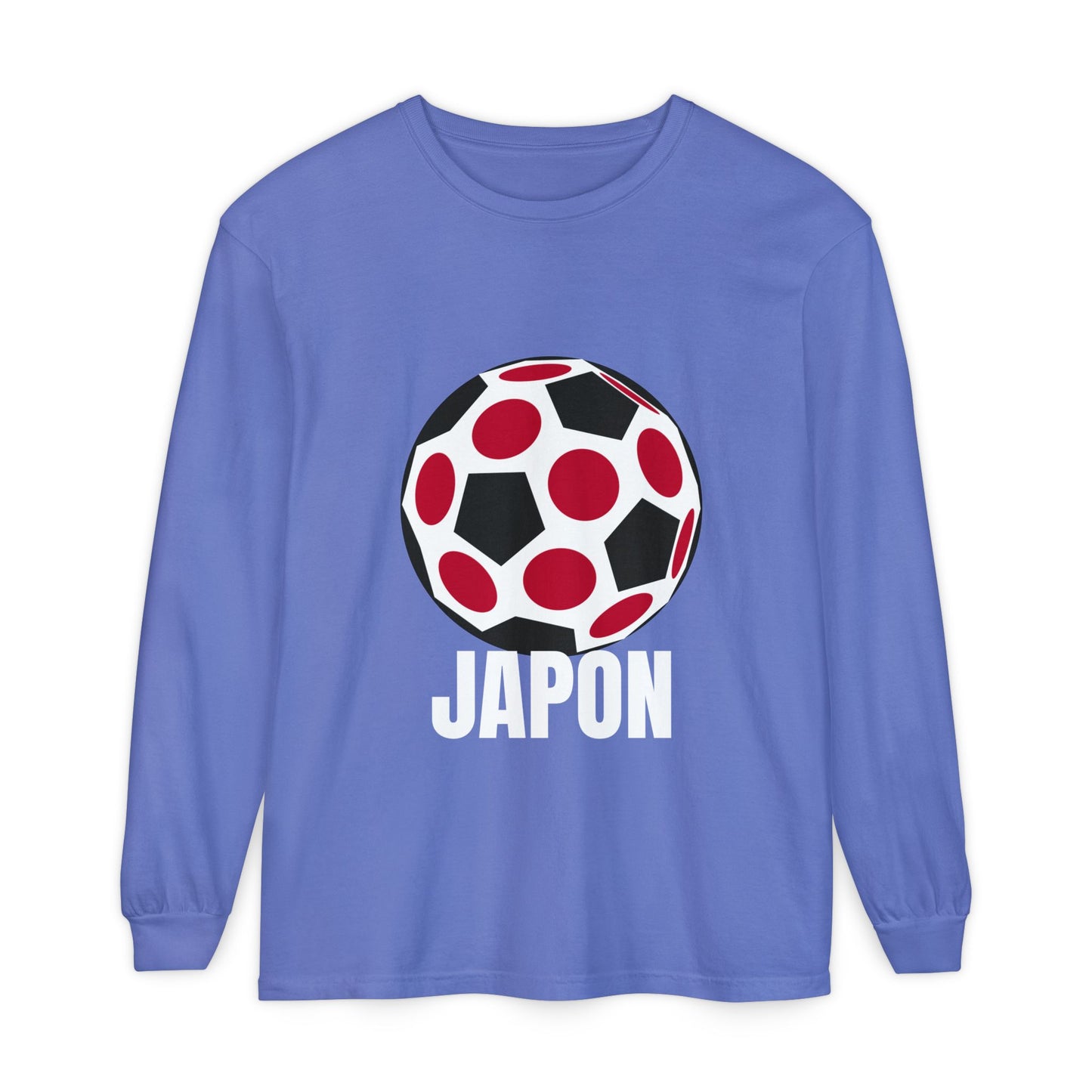 Japon Fan Specialty Soccer Ball Design Long Sleeve Tee