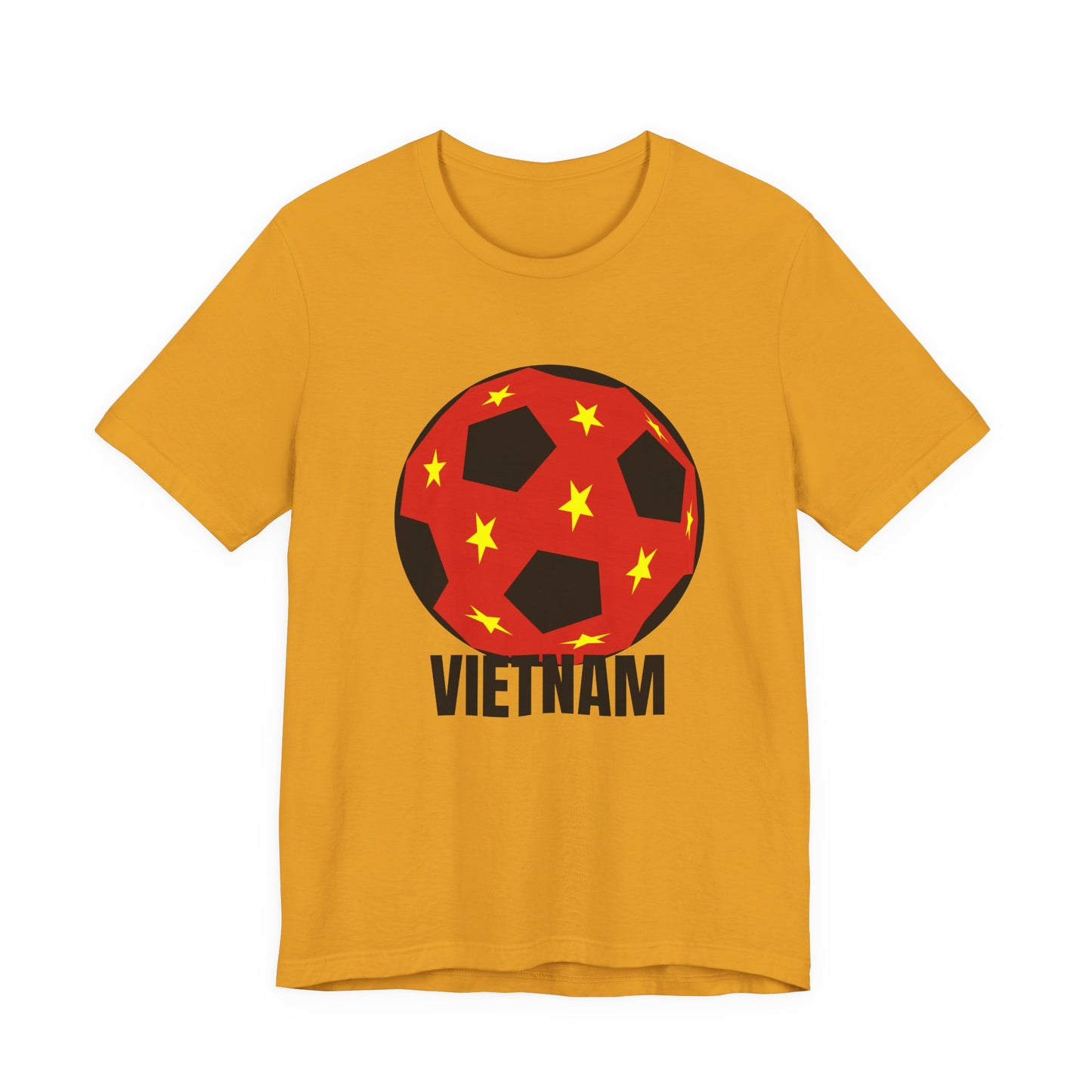 Vietnam Fan Specialty Soccer Ball Design T Shirt Black Text
