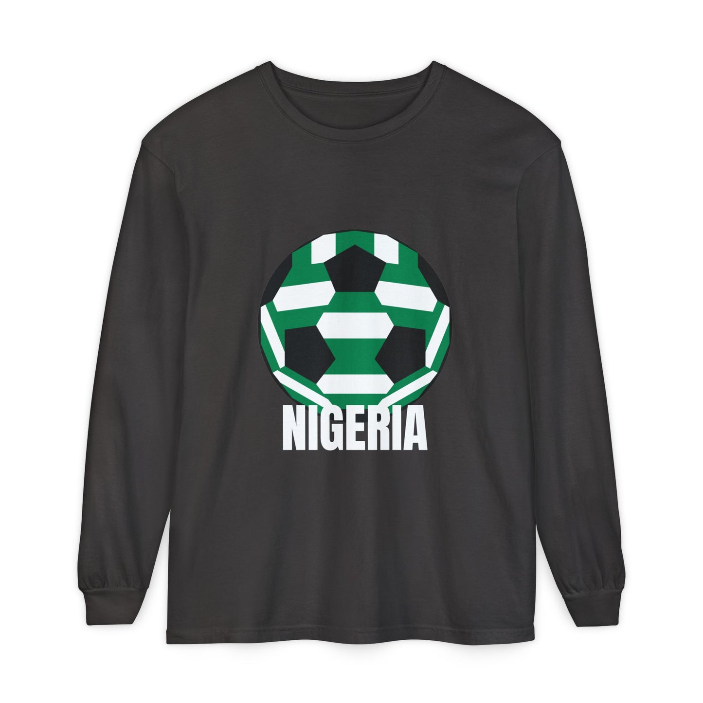 Nigeria Soccer Ball Long Sleeve Tee