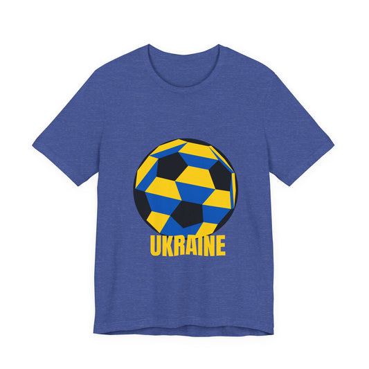 Ukraine Fan Specialty Soccer Ball Design T Shirt