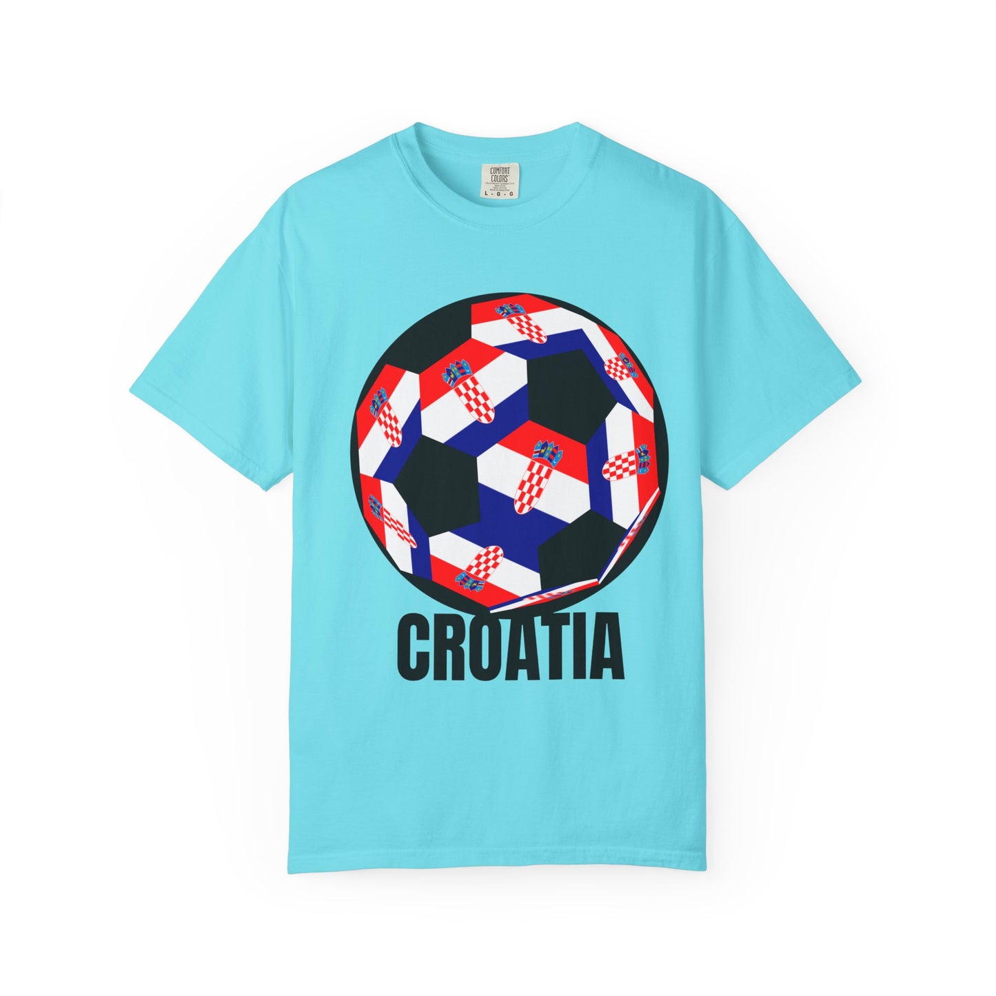 Croatia Fan Specialty Soccer Ball Design T Shirt