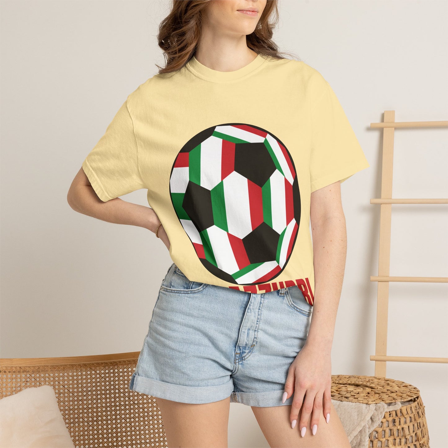 Gli Azzurri Fan Specialty Soccer Ball Design T Shirt