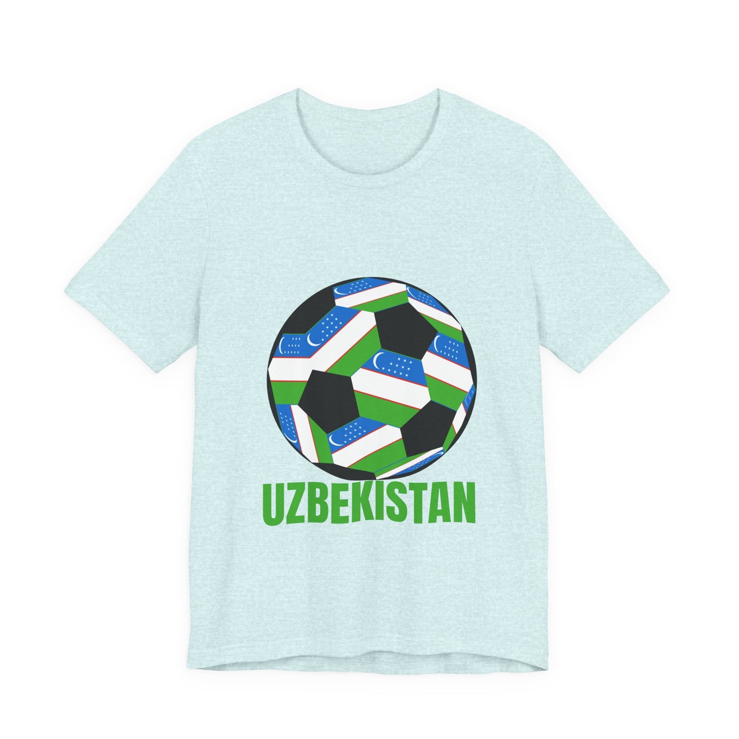 Uzbekistan Fan Specialty Soccer Ball Design T Shirt