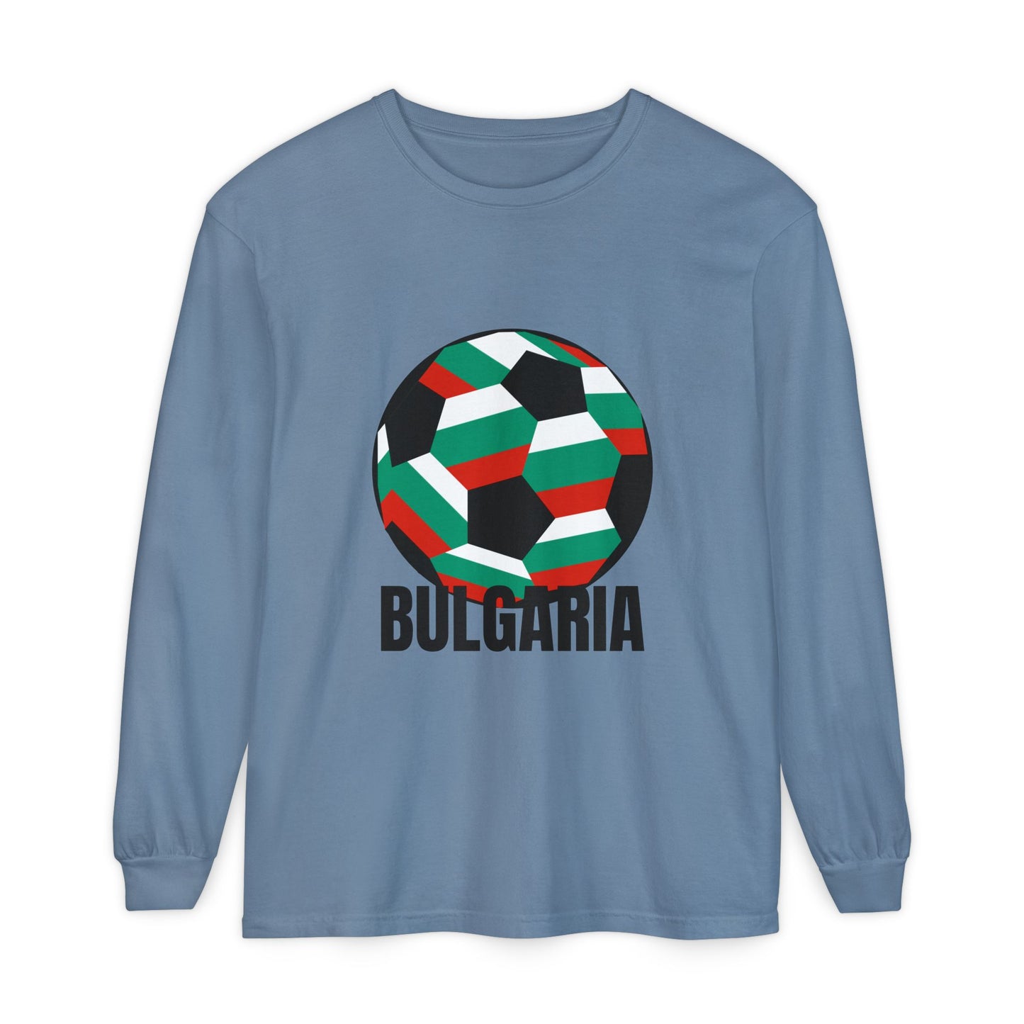 Bulgaria Fan Specialty Soccer Ball Design Long Sleeve Tee
