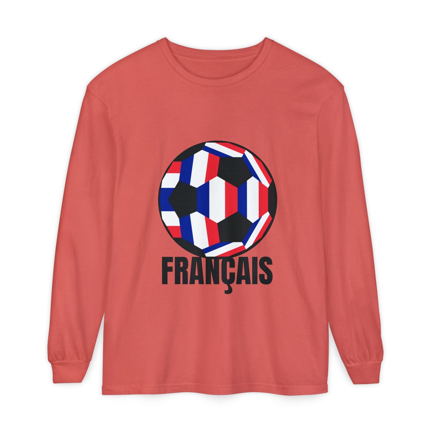 Français Fan Specialty Soccer Ball Long Sleeve T-Shirt