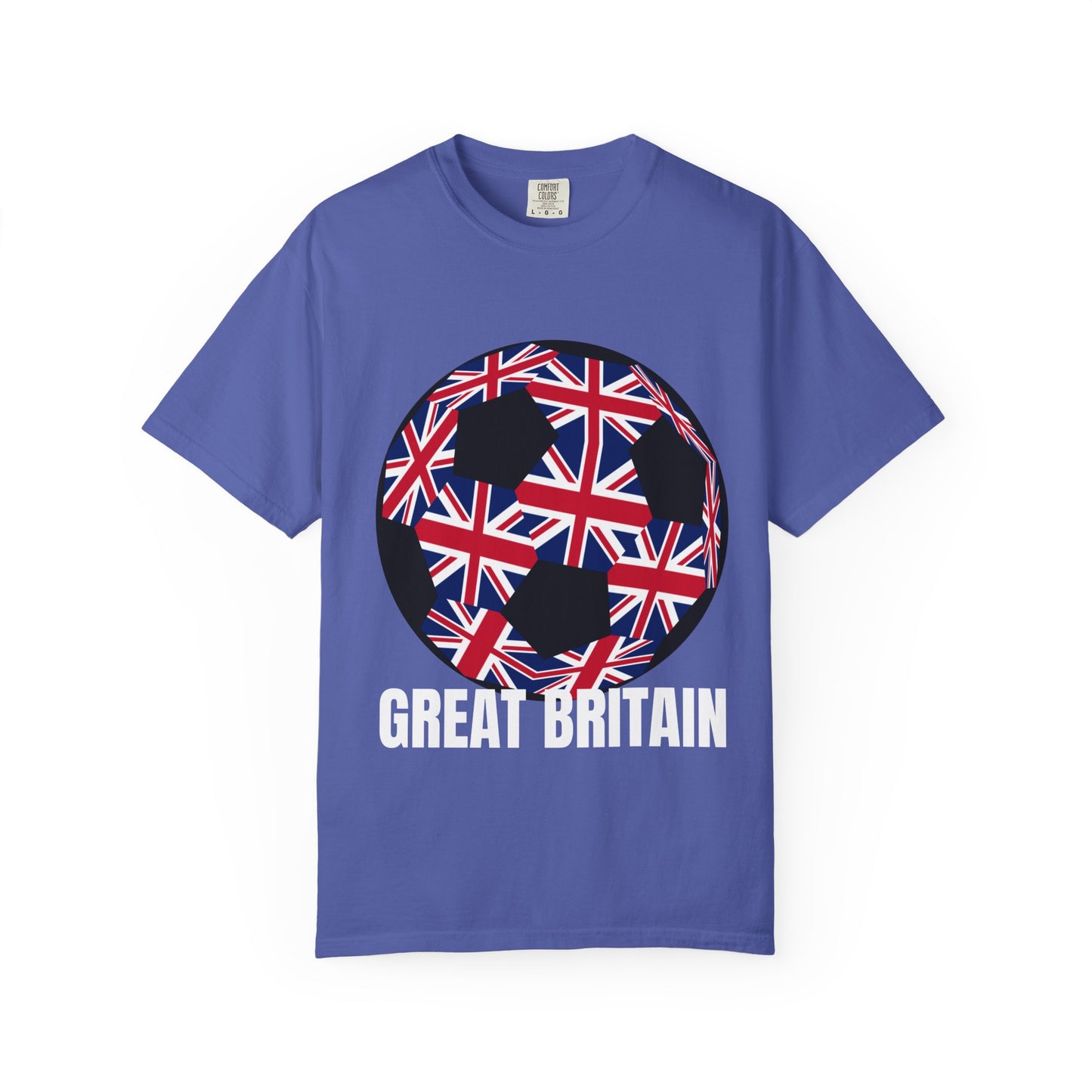 Great Britain Fan Specialty Soccer Ball Design T Shirt