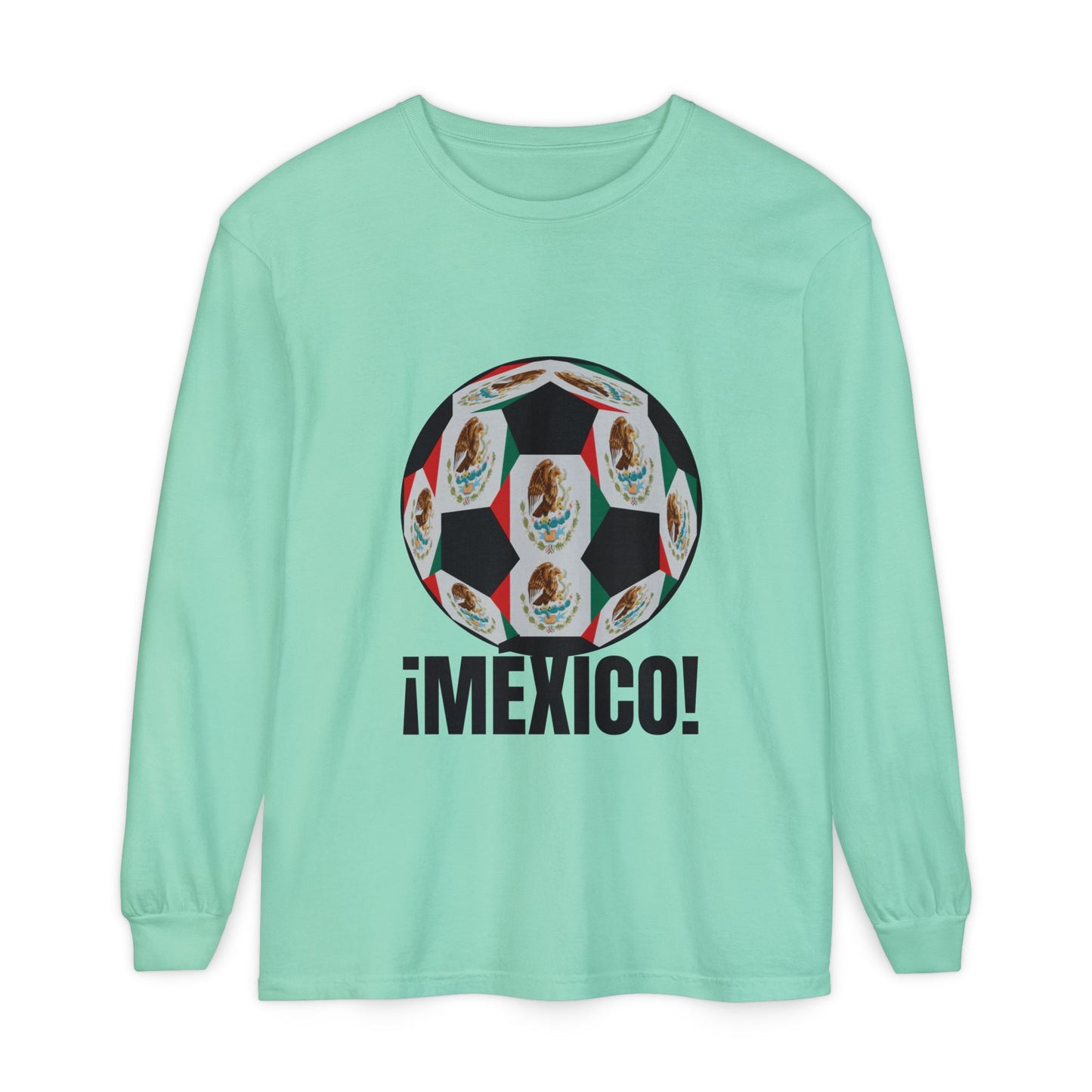 !Mexico! Fan Specialty Soccer Ball Design Long Sleeve