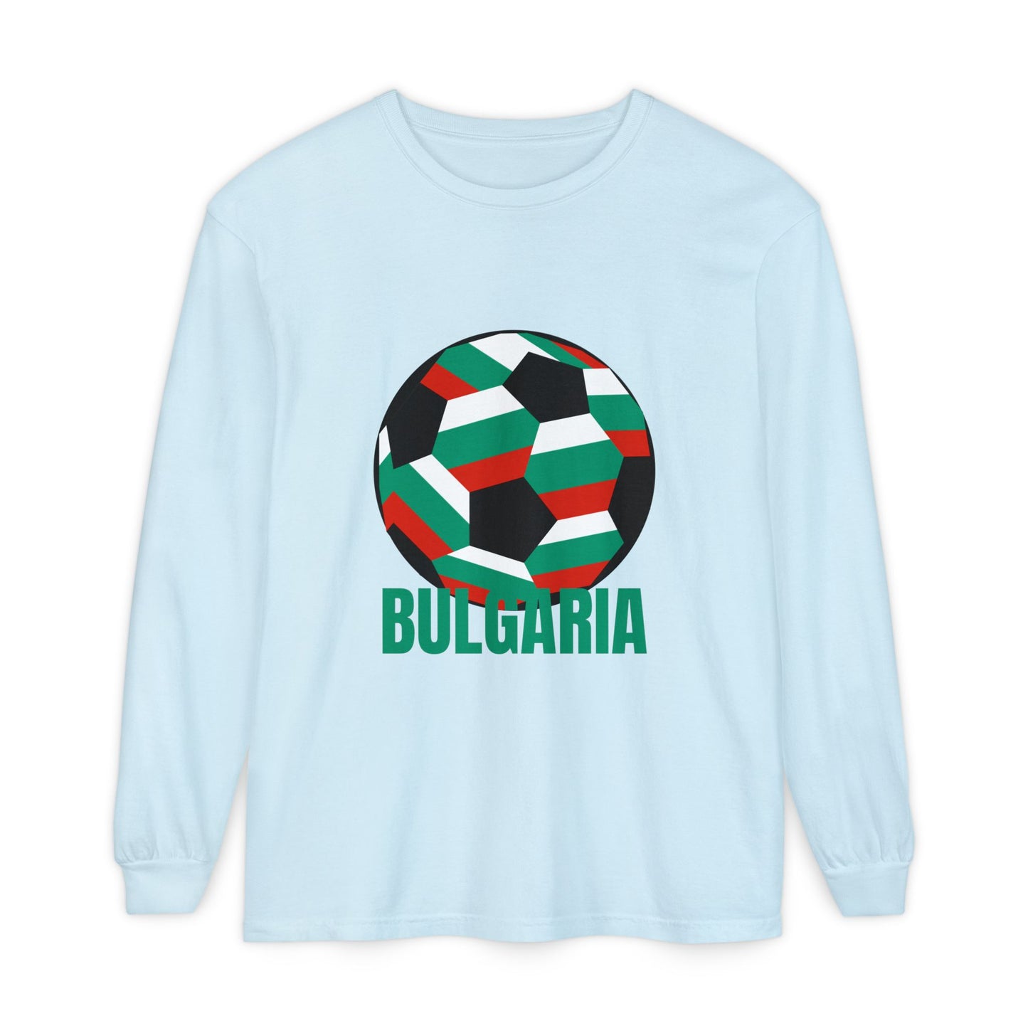 Bulgaria Fan Specialty Soccer Ball Design Long Sleeve Tee