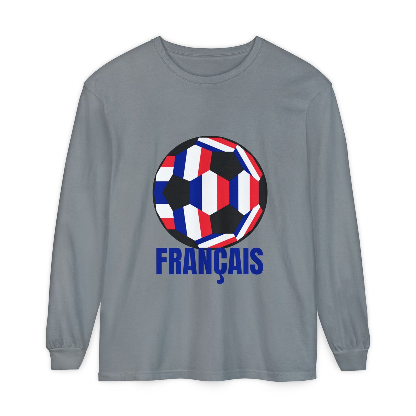 Français Soccer Ball Long Sleeve Tee
