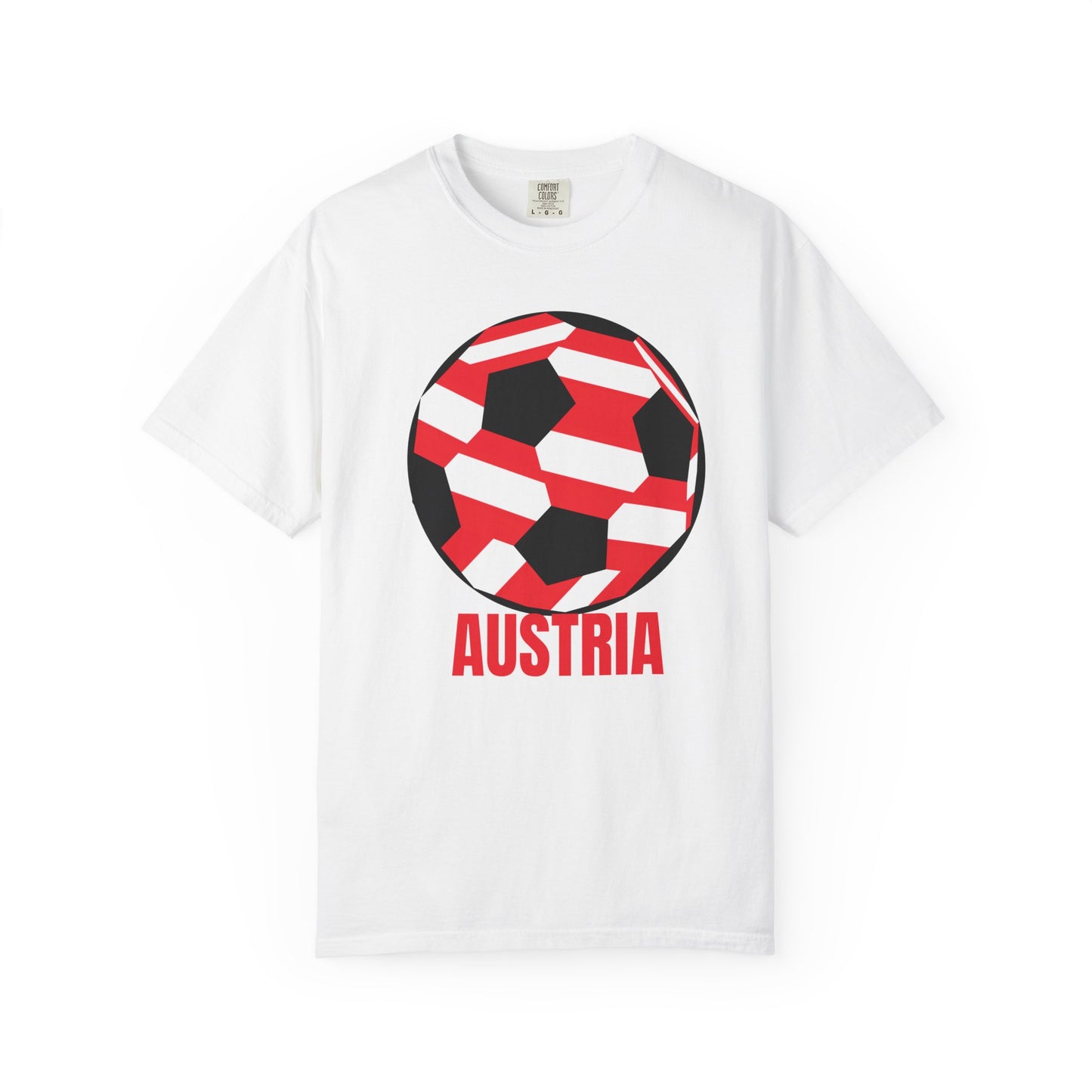 Austria Fan Specialty Soccer Ball Design T-SHirt