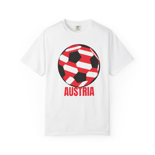 Austria Fan Specialty Soccer Ball Design T-SHirt