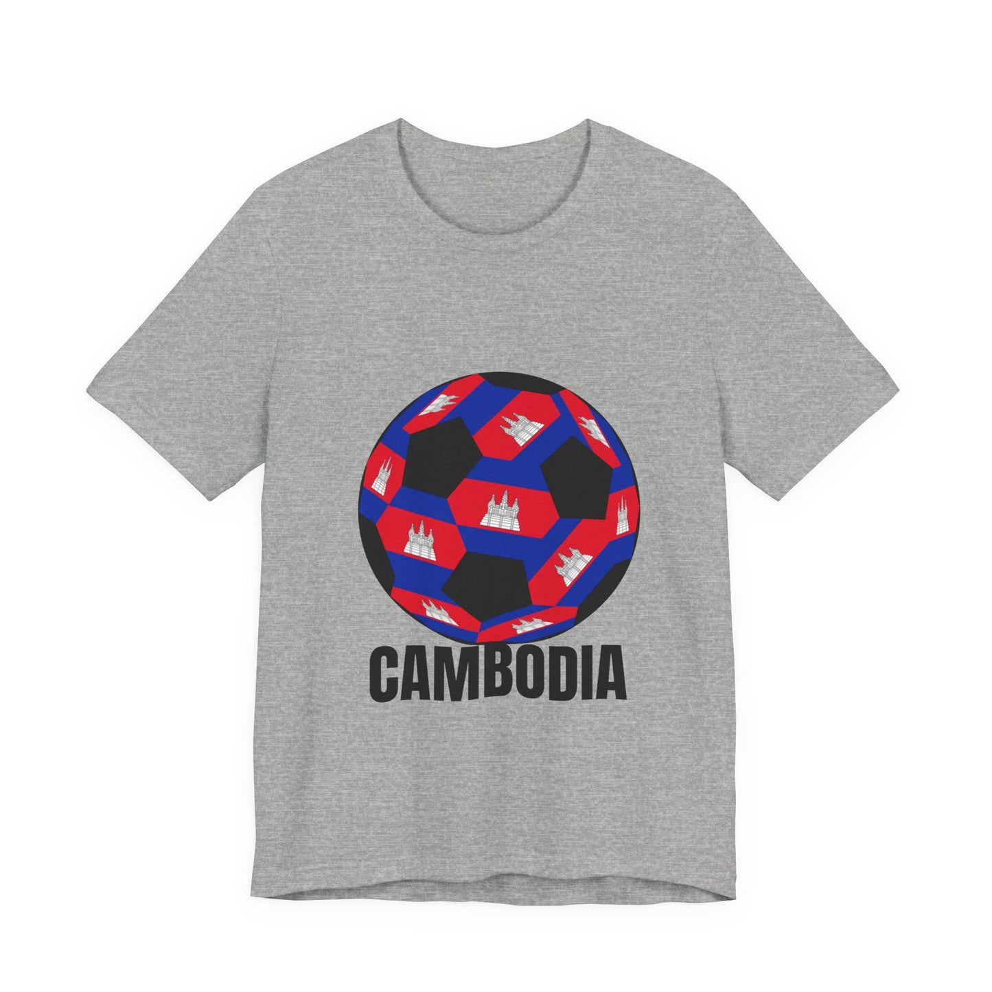 Cambodia Fan Specialty Soccer Ball Design T Shirt