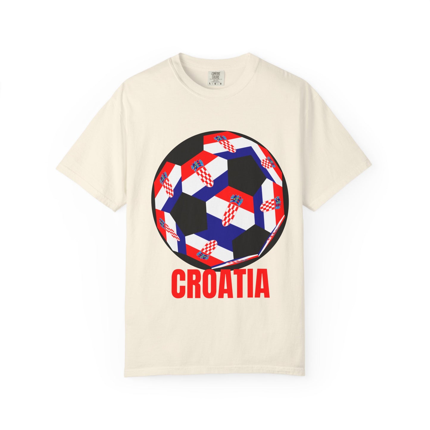 Croatia Fan Specialty Soccer Ball Design T Shirt