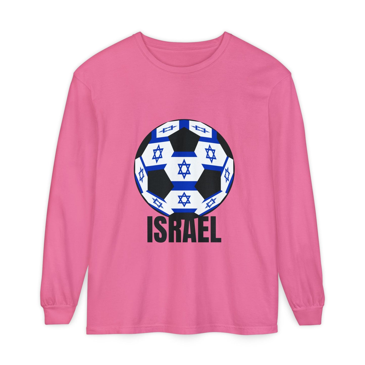 Israel Fan Specialty Soccer Ball Design Long Sleeve Tee