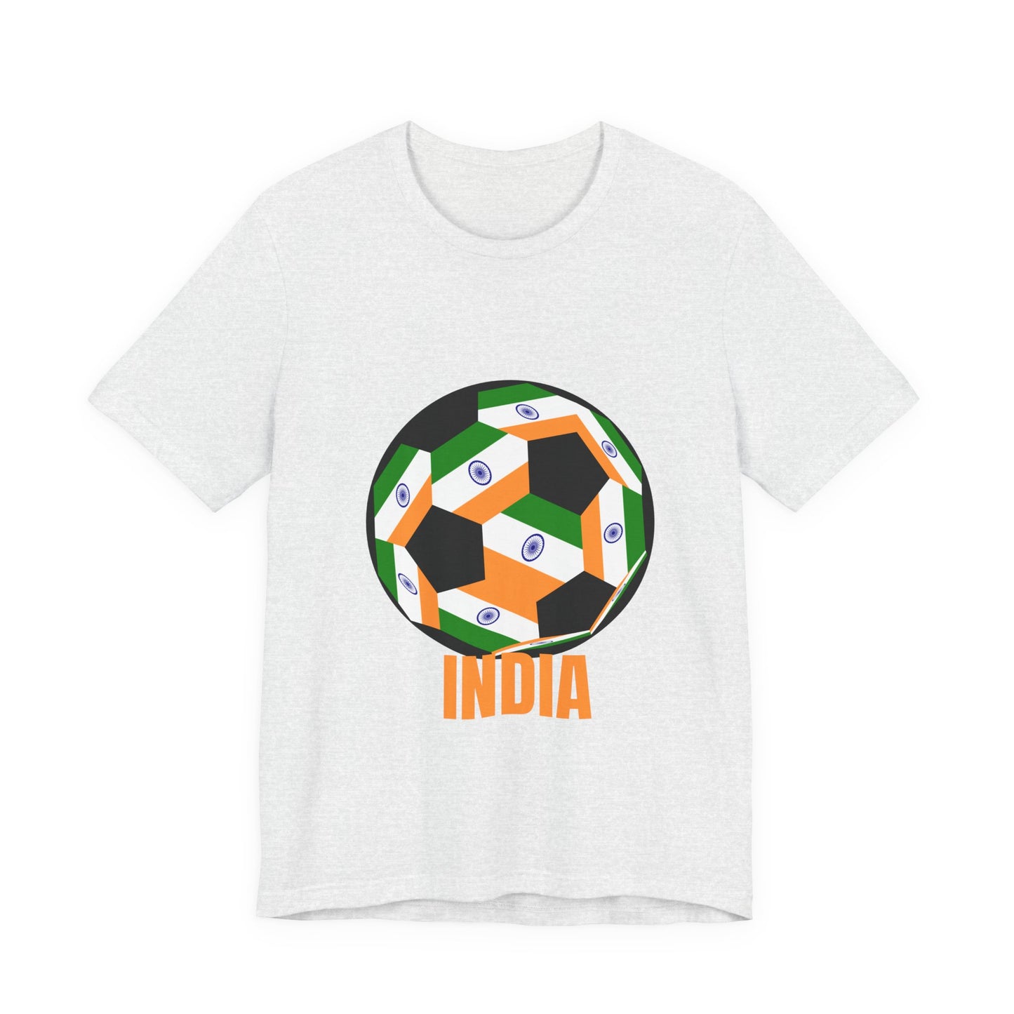 India Fan Specialty Soccer Ball Design T Shirt